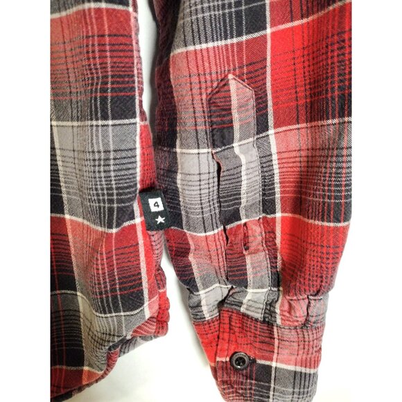 FOURSTAR Mens Small thermal lined Flannel Button-up shirt/Jacket - Picture 6 of 13